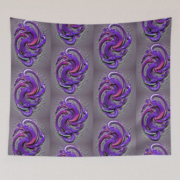 Item preview, Colorful Purple Swirl - Vintage Art for Apparel & Décor designed and sold by Earth Nature Creations.