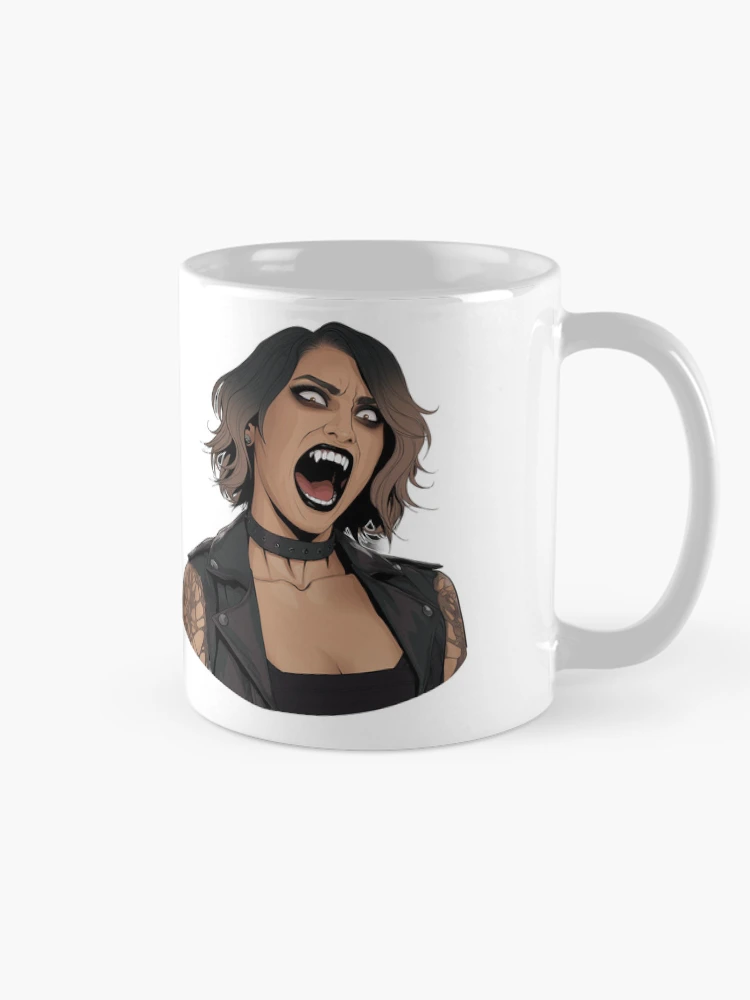 Thumbnail 3 of 6, Coffee Mug, Vampire Rhea Ripley inspired avatar designed and sold by Quirkyaesthetics.