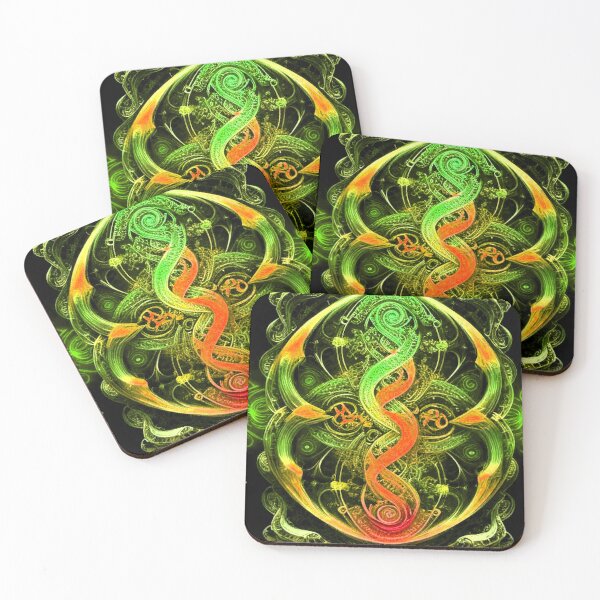 Item preview, Green Cosmic Swirl - Vintage Art for Apparel & Décor designed and sold by Earth Nature Creations.