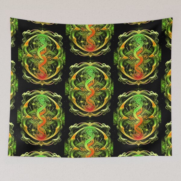 Item preview, Green Cosmic Swirl - Vintage Art for Apparel & Décor designed and sold by Earth Nature Creations.