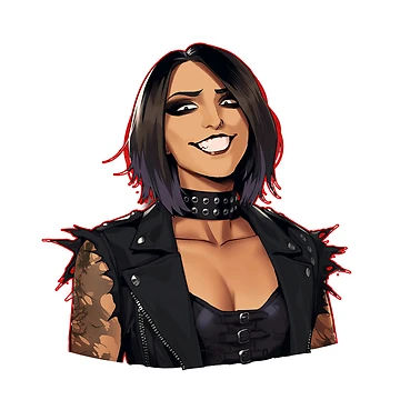 Artwork thumbnail, Goth themed Rhea Ripley inspired avatar by Quirkyaesthetics