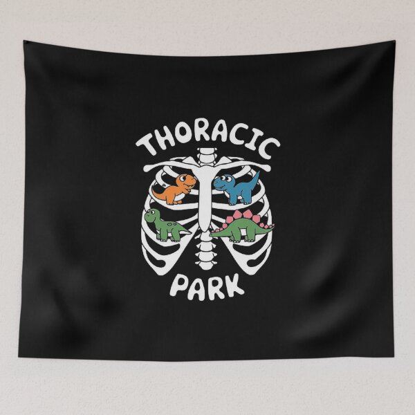 Item preview, Thoracic Park Dinosaur Ribcage Design - Playful Anatomy Art designed and sold by love3617.