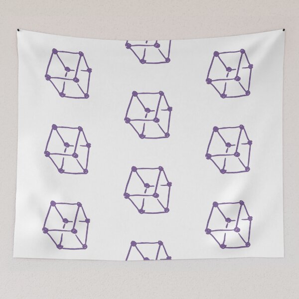 Item preview, Retro Cube Purple Grape designed and sold by MagentaTwilight.