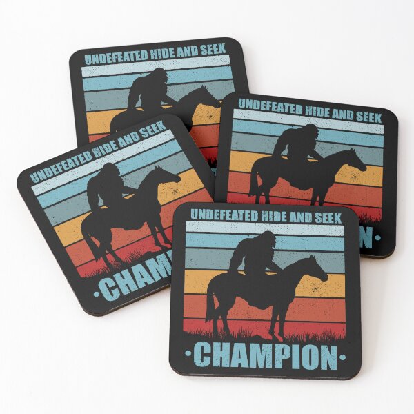 Item preview, Undefeated Hide and Seek Champion - Funny Big Foot Riding Horse designed and sold by mhernaevily.