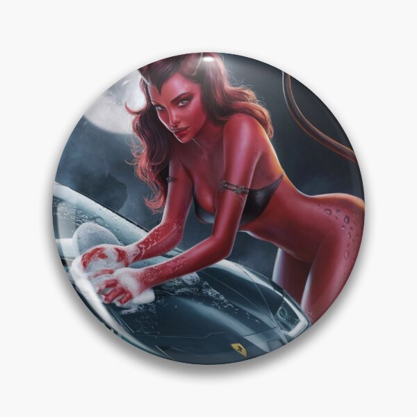 Item preview, devil girl washing car designed and sold by BraDizzle.