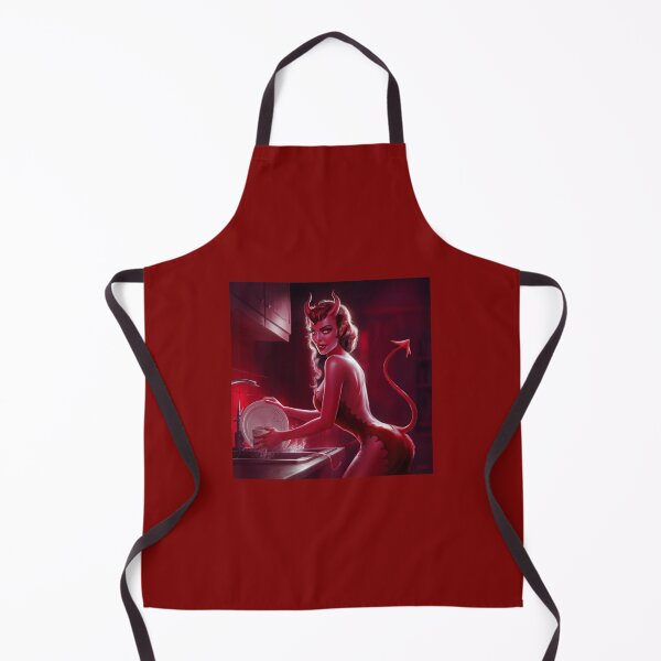 Item preview, Devil girl washing dishes designed and sold by BraDizzle.
