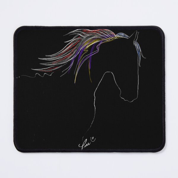 Item preview, Colorful horse Illustration handmade by Pascale Breton designed and sold by Pascale Breton.