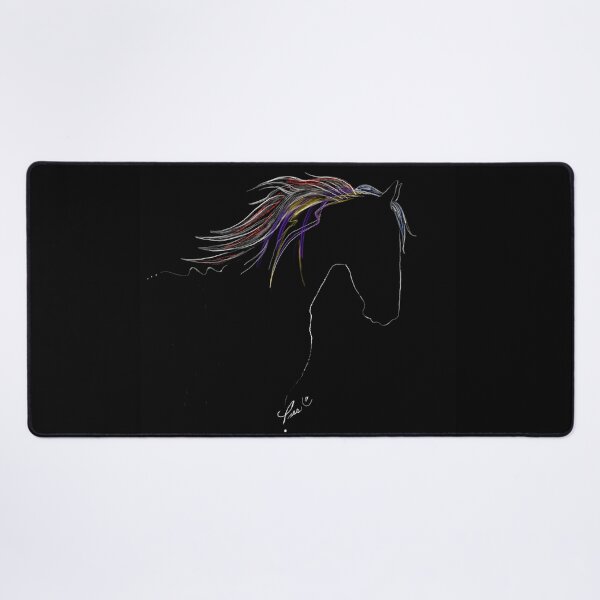 Item preview, Colorful horse Illustration handmade by Pascale Breton designed and sold by Pascale Breton.