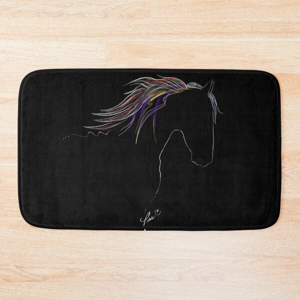 Item preview, Colorful horse Illustration handmade by Pascale Breton designed and sold by Pascale Breton.