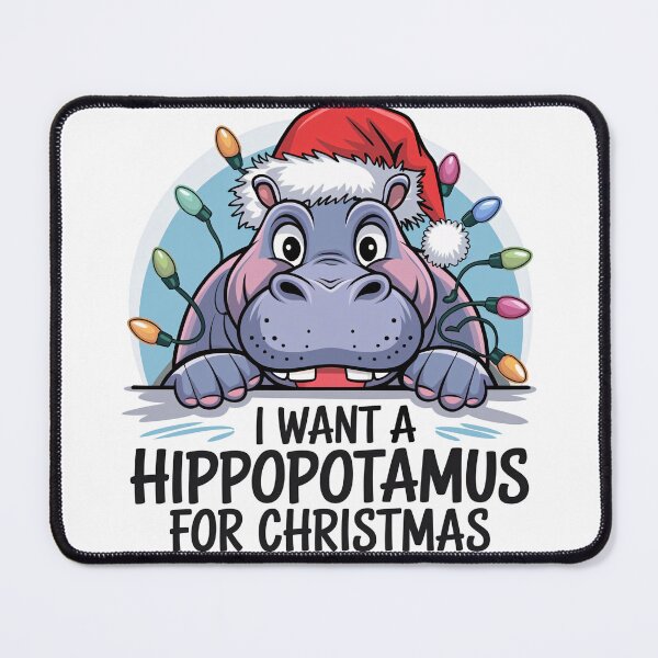 Item preview, I Want a Hippopotamus for Christmas - Fun Holiday Hippo Design designed and sold by Charlietule.