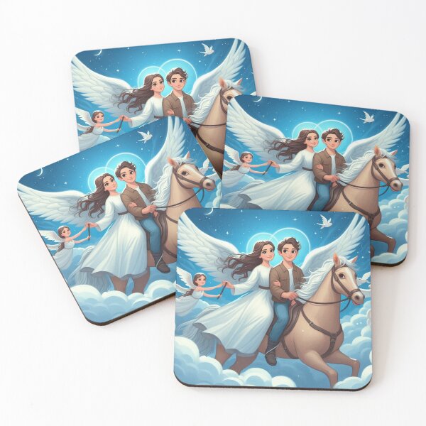 Item preview, Eternal Love, Romantic Couple Riding Horse in Paradise designed and sold by choder61.