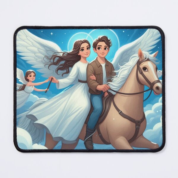 Item preview, Eternal Love, Romantic Couple Riding Horse in Paradise designed and sold by choder61.