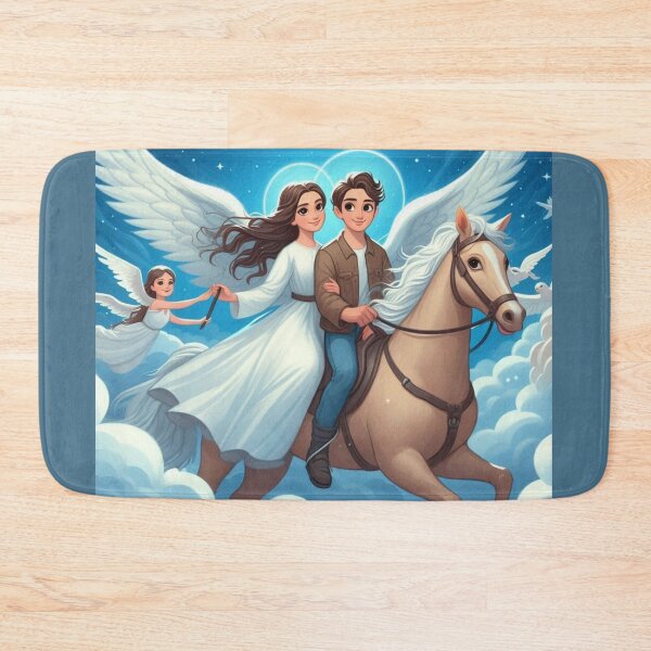 Item preview, Eternal Love, Romantic Couple Riding Horse in Paradise designed and sold by choder61.