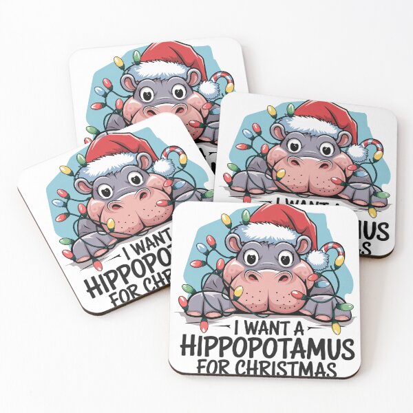 Item preview, I Want a Hippopotamus for Christmas - Fun Holiday Hippo Design designed and sold by Charlietule.