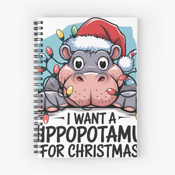 Artikelvorschau, Ich wünsche mir zu Weihnachten ein Nilpferd – Lustiges Nilpferd-Design für die Feiertage entworfen und verkauft von Charlietule.