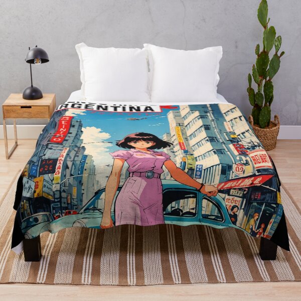 Item preview, Buenos Aires Argentina Retro Anime Girl 80s Vintage Travel designed and sold by Retro-Anime9.