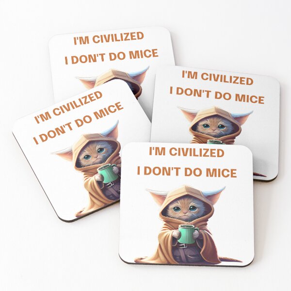 Item preview, Cool Cat - I'm civilized I don't do mice designed and sold by zorropriest.