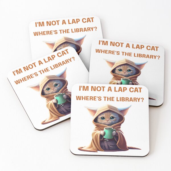 Item preview, Cool Cat - I'm not a lap cat. Where's the library? designed and sold by zorropriest.