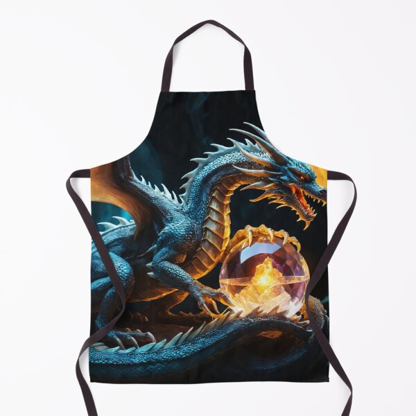 Item preview, A mystical dragon coiled around a glowing crystal orb designed and sold by subhamkapoor.