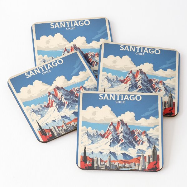 Item preview, Santiago Chile Retro Vintage Poster Tourism  designed and sold by TravelersGems.