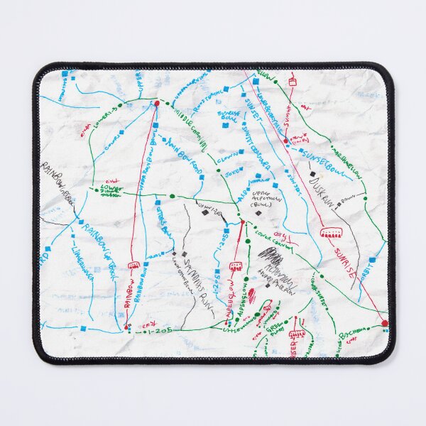 Item preview, Crystal Mountain Ski Runs by my Son Damien G designed and sold by Naomi Gutierrez Parrish.