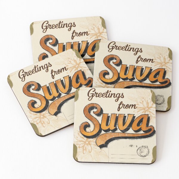 Item preview, Suva Fiji Vintage Travel Retro Postcard Design designed and sold by TravelPostcardGems.