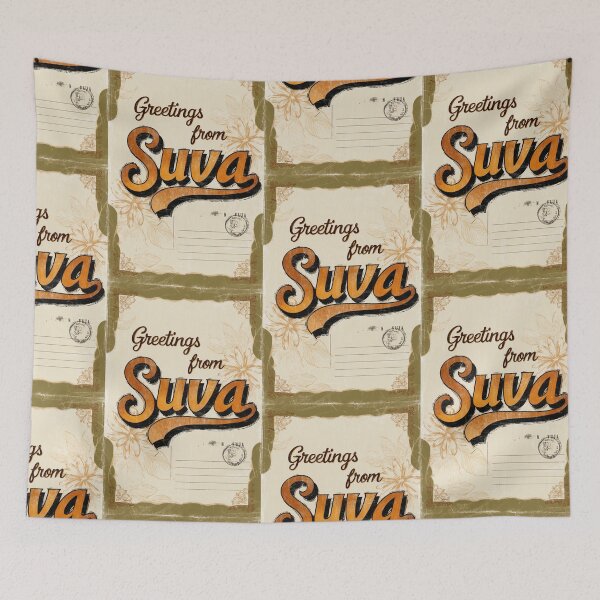 Item preview, Suva Fiji Vintage Travel Retro Postcard Design designed and sold by TravelPostcardGems.