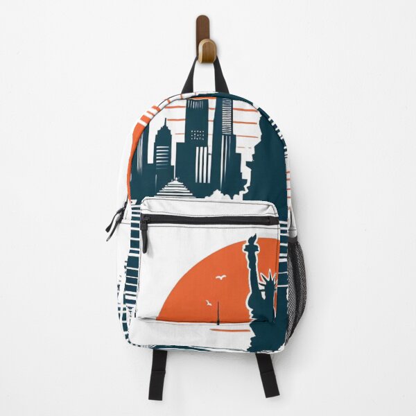 Item preview, Liberty’s Glow: New York Skyline with Radiant Sunset Reflection designed and sold by TeetasticBtque.