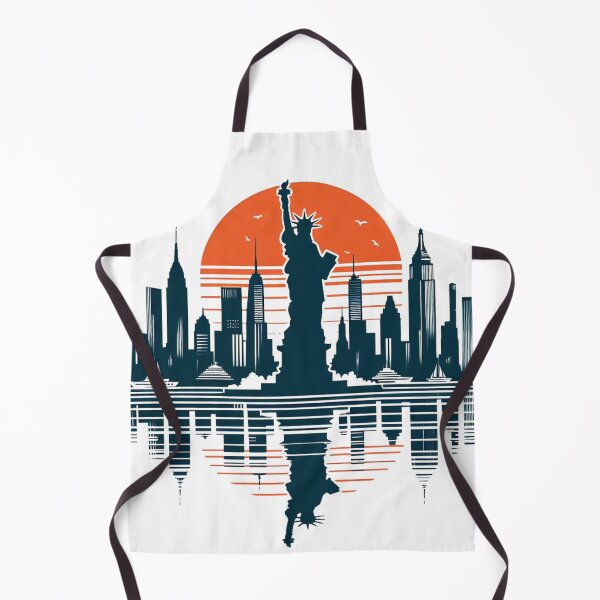Item preview, Liberty’s Glow: New York Skyline with Radiant Sunset Reflection designed and sold by TeetasticBtque.