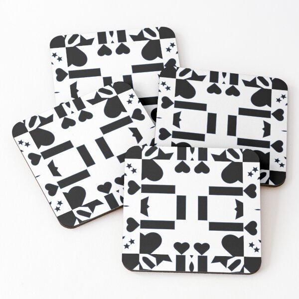 Item preview, Scattering stars and black hearts. designed and sold by storefunnypets.