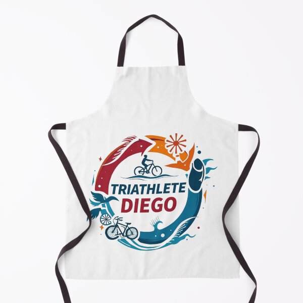 Artikelvorschau, Dynamischer Triathlet Diego – Schwimmen, Radfahren, Laufen entworfen und verkauft von Triathlongram.