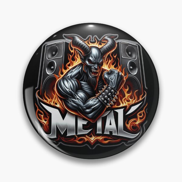 Item preview, Fiery Devil Fist Dark Art Metal Design designed and sold by DeimosArtIntl.