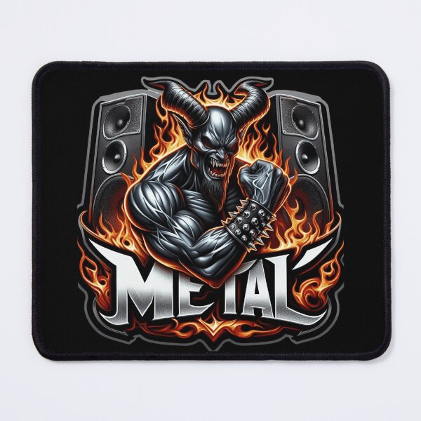 Item preview, Fiery Devil Fist Dark Art Metal Design designed and sold by DeimosArtIntl.