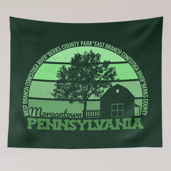 Item preview, Morgantown Pennsylvania Sunset Retro Vintage Local Pride Logo designed and sold by CRHPOD20.