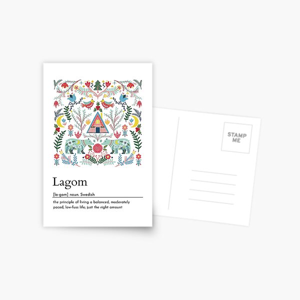Item preview, Cozy Whimsical Scandinavian Holiday Design with Woodland Animals - Lagom designed and sold by Natasha May Design.