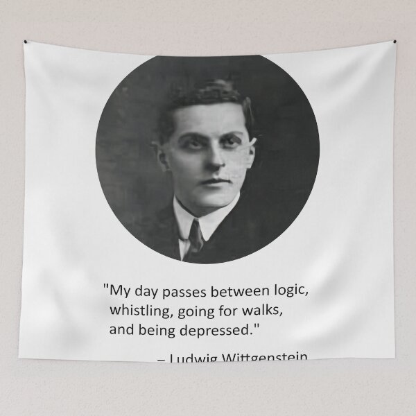 Item preview, Ludwig Wittgenstein quote designed and sold by MichaelEpp.