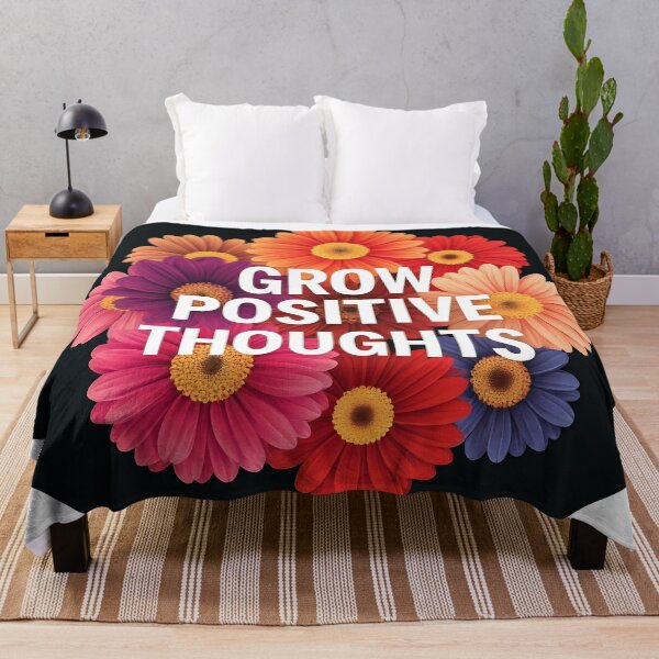 Item preview, Grow Positive Thoughts - Floral Motivation designed and sold by TeesHearts100.