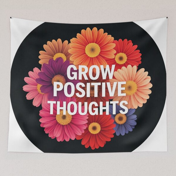 Item preview, Grow Positive Thoughts - Floral Motivation designed and sold by TeesHearts100.