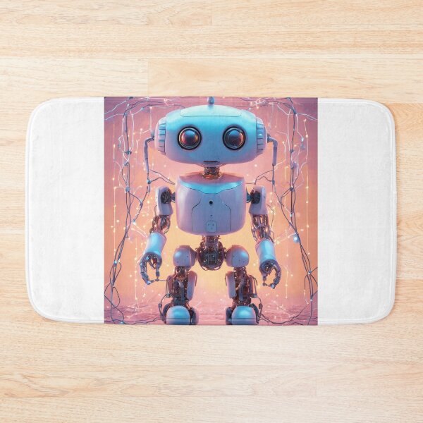 Item preview, Glowing Star Brain with Smiling Robots Exploring Deep Learning Possibilities designed and sold by Jasava Shop.
