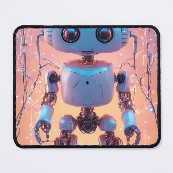 Item preview, Glowing Star Brain with Smiling Robots Exploring Deep Learning Possibilities designed and sold by Jasava Shop.