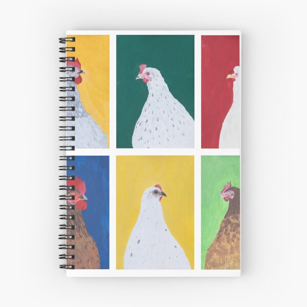 Item preview, Family of Chickens painted with colourful gouache designed and sold by HandmadeNinalu.