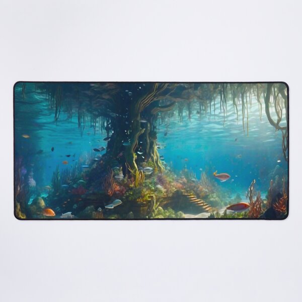 Vista previa del artículo con la obra «Escena submarina», diseñado y vendido por M-Y-A-R-T-.