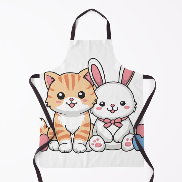 Item preview, Charming Cat and Bunny Illustration - Ideal for Children's Books, T-Shirts, Stickers, and More" designed and sold by CreativeTomb.