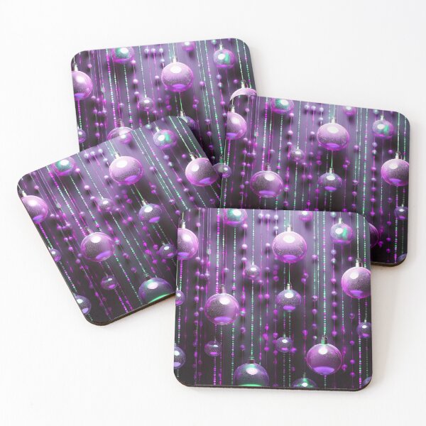 Item preview, Christmas ornaments -  shiny Christmas tree baubles/ shades of purple.  designed and sold by My-fake-places.