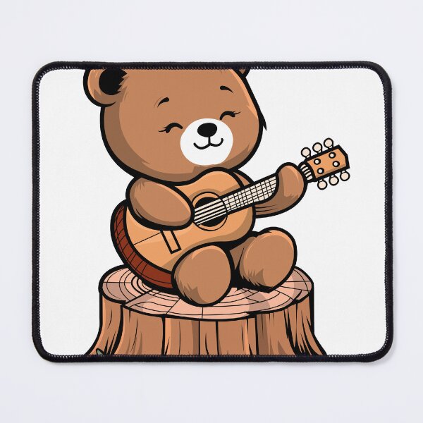 Item preview, Musical Bear Playing Guitar - Perfect for T-Shirts, Stickers, and More designed and sold by CreativeTomb.