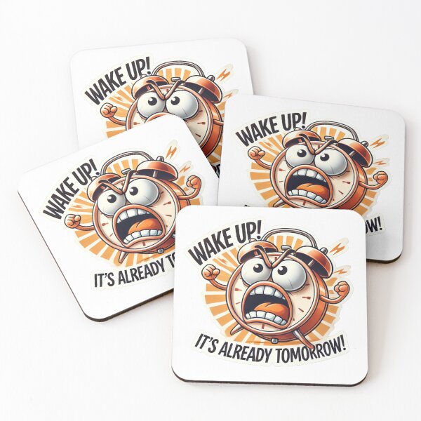Item preview, Alarm clock wakeup it's already tomorrow sticker designed and sold by edisonnn.
