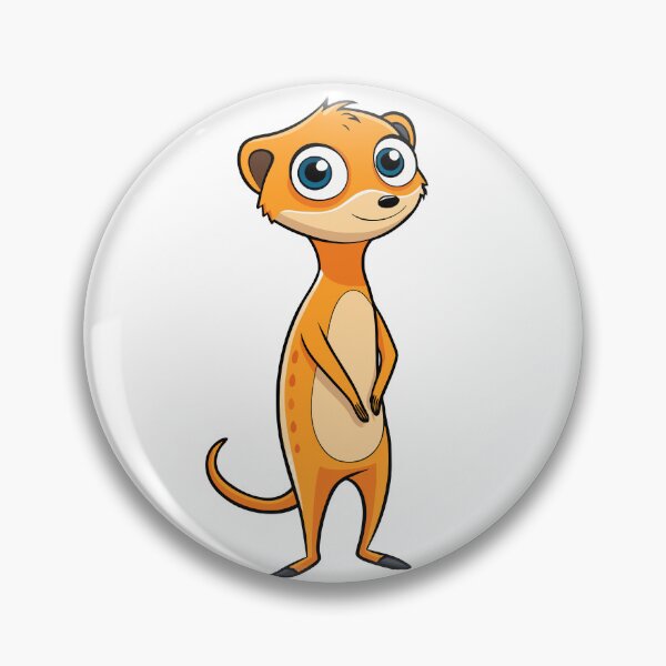 Item preview, Startled Meerkat Cartoon Illustration - Standalone Surprised Meerkat Art designed and sold by iwcus.