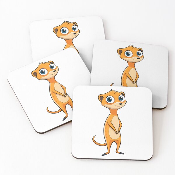 Item preview, Startled Meerkat Cartoon Illustration - Standalone Surprised Meerkat Art designed and sold by iwcus.