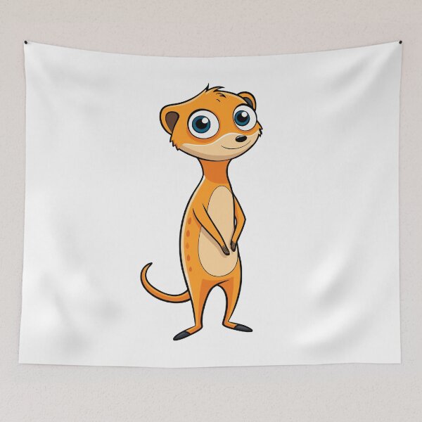 Item preview, Startled Meerkat Cartoon Illustration - Standalone Surprised Meerkat Art designed and sold by iwcus.