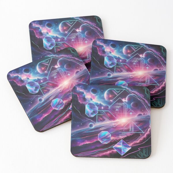 Item preview, Futuristic Holographic Cosmos with Digital Patterns designed and sold by MrTrendyDesigns.